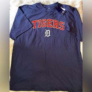 Fanatics Blue and Orange Detroit Tigers Sports Short Sleeve Shirts